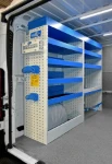 02_Ducato Fiat, parete sinistra con scaffalatura e accessori 
