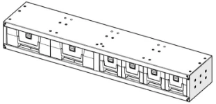 02_Modello cassettiera trasparente con cassetti piccoli e grandi estraibili 