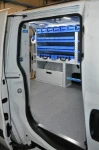 Allestimento Fiat Doblo accessibile tramite le porte laterali.