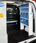 Allestimento lato destro Berlingo con cassetti trasparenti