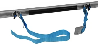 Barra alluminio con cinghie e profilo in gomma morbida