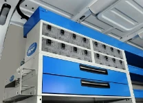 Cassettiera per furgoni con cassetti trasparenti