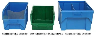 Contenitore Syncro confronto con contenitore tradizionale