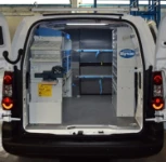 Dettaglio vano di carico allestito del Partner per termoidraulica