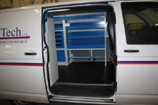 Furgone allestito prima dell'esposione