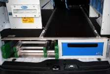 La Scala telescopica sistemata sotto il pianale