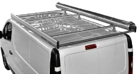 Portatubi in acciaio montato sul portatutto del Trafic