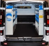 Visione ravvicinata del vano di carico del Trafic