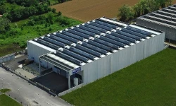 Vista aerea del nuovo stabilimento di Via Portile