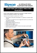 Cassettiere per furgoni con cassetti ribaltabili trasparenti