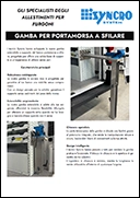 Gamba di supporto per portamorsa a sfilare