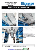 portascala per furgone da utilizzare sotto il soffitto del veicolo