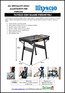 Tavolo per furgoni allestiti con gambe pieghevoli